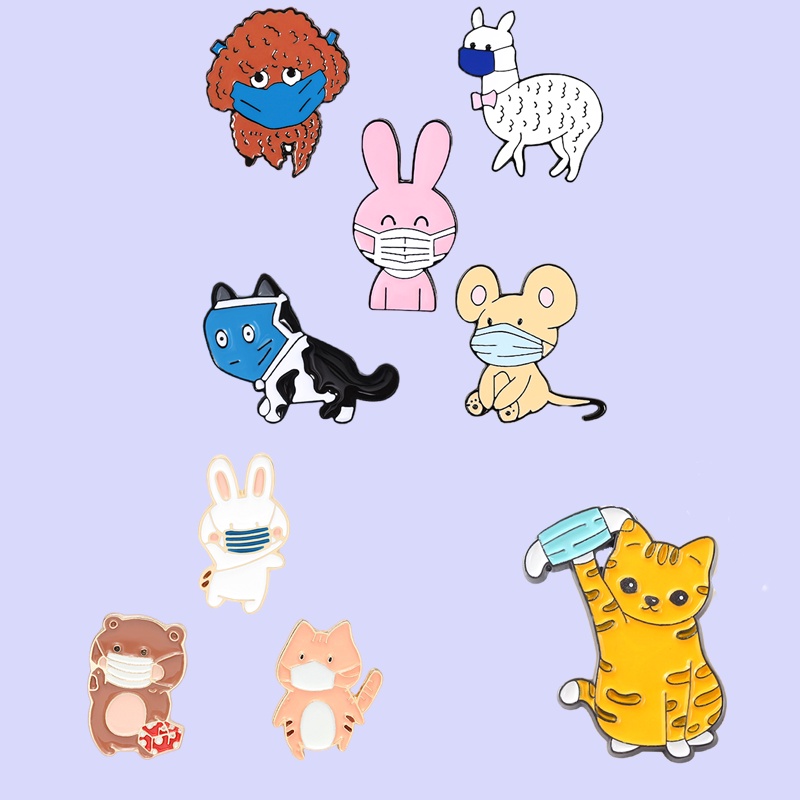 Trâm Cài Áo Hình Động Vật Hoạt Hình Dễ Thương