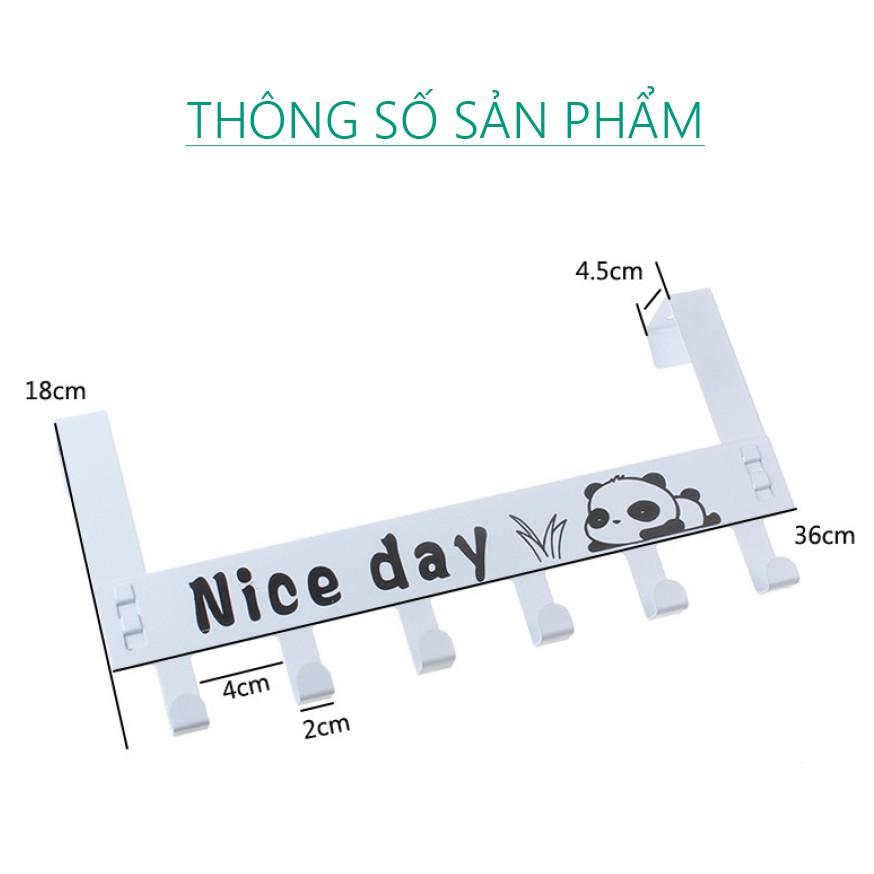 Móc Phía Sau Cửa Đa Năng, Bằng Thép Không Gỉ, Đa Năng, Tiện Lợi (Loại 6 móc)