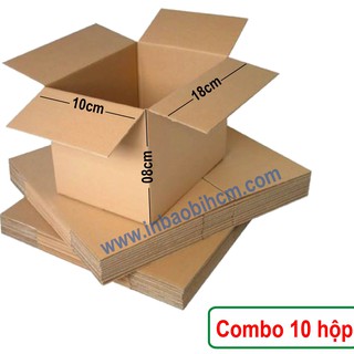 20 hộp giấy carton đóng hàng 18x10x8cm (InbaobiHCM - Thùng - Hộp giá rẻ)