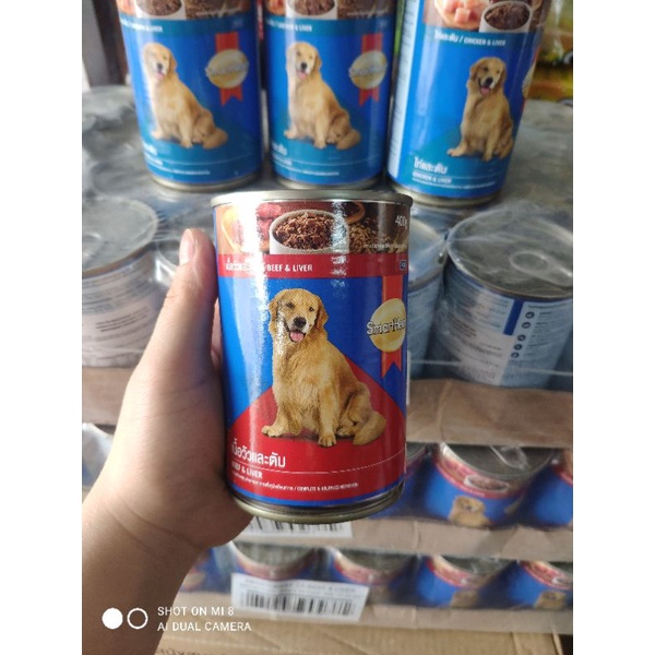 Pate cho chó Smartheart lon 400g vị bò, gà +gan!!!