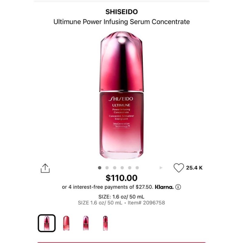 (BILL US) - Tinh chất kích hoạt serum Shiseido Ultimune Power Infusing Concentrate 50ml full box