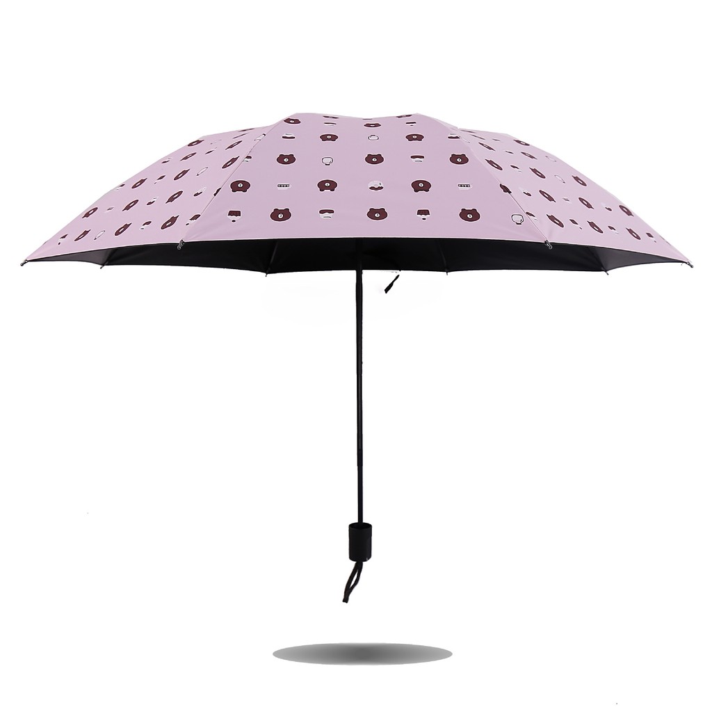 Ô gấu line dù gấu line dù che mưa nắng thiết kế thông minh in hình dễ thương cute