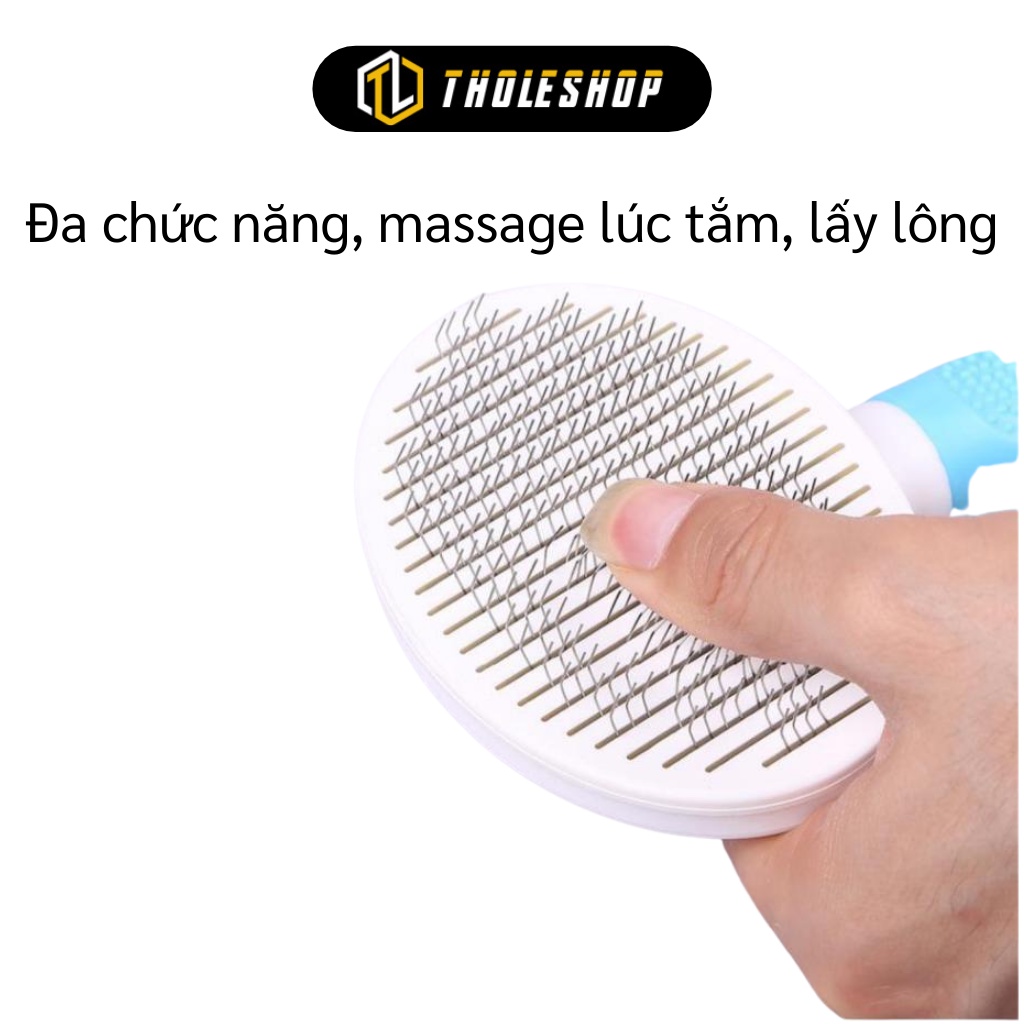 Lược Chải Lông Chó, Mèo - Lược Chải Lông Thú Cưng Chuyên Nghiệp Có Nút Bấm 8055