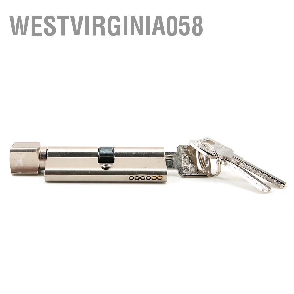 Westvirginia058 70mm Aluminium Alloy Security Home Door Lock Cylinder with 3 Keys