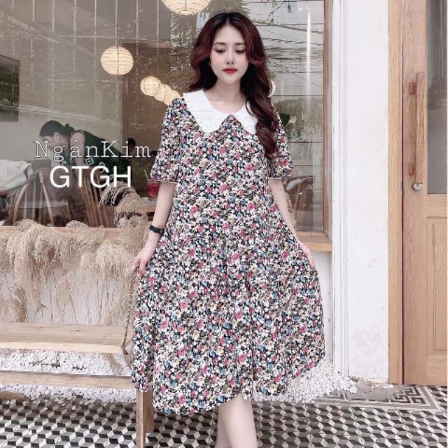 Váy babydoll hoa nhí