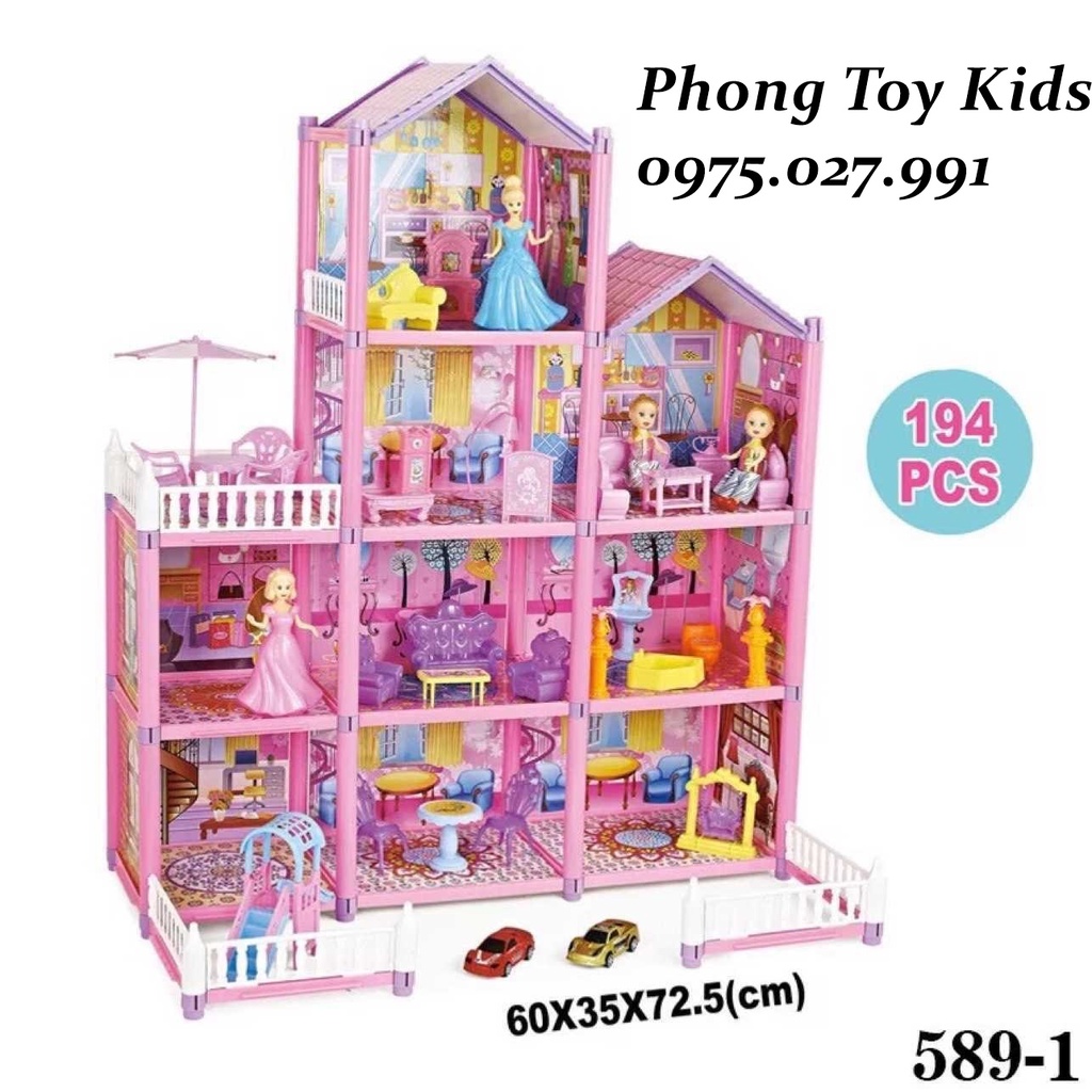 Mô hình nhà Búp bê DIY Doll House Miniature 194 chi tiết cùng con yêu chắp cánh ước mơ
