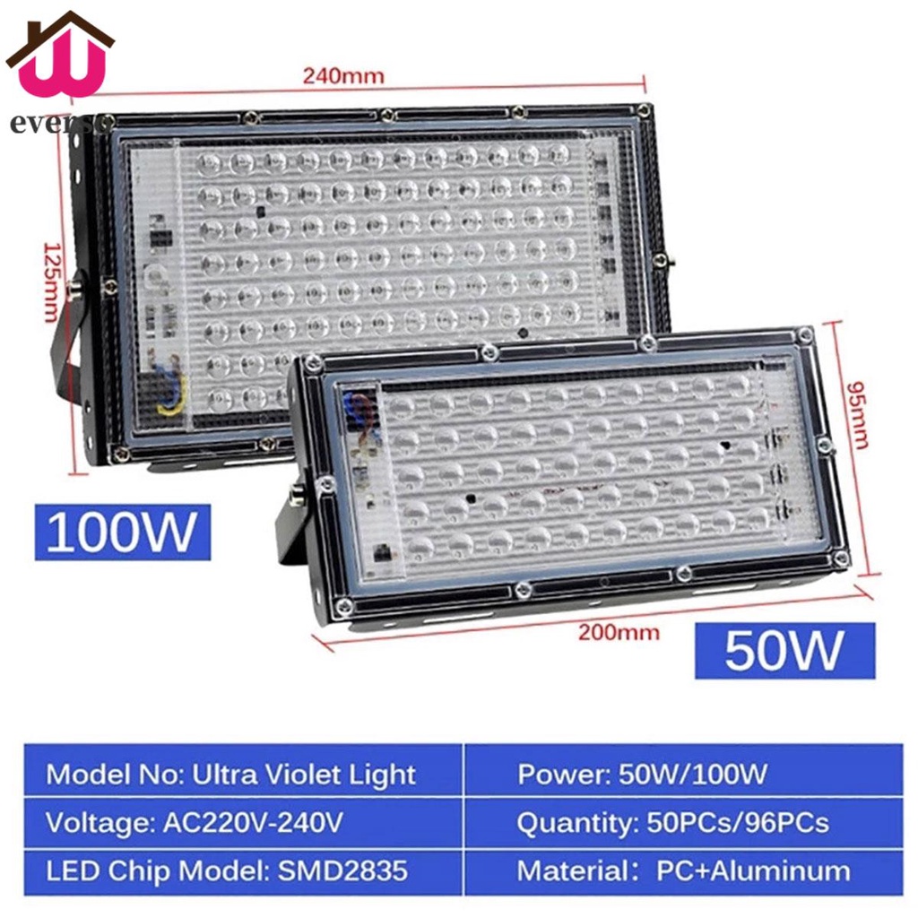 Đèn LED Màu Đen UV DJ Disco 50W / 100W