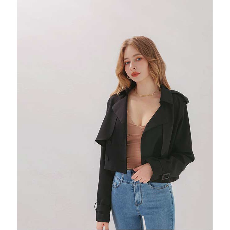 [Mã FAMALLT5 giảm 15% đơn 150k] Áo khoác trench coat dáng lửng Nữ Air Space 2030126004 | BigBuy360 - bigbuy360.vn
