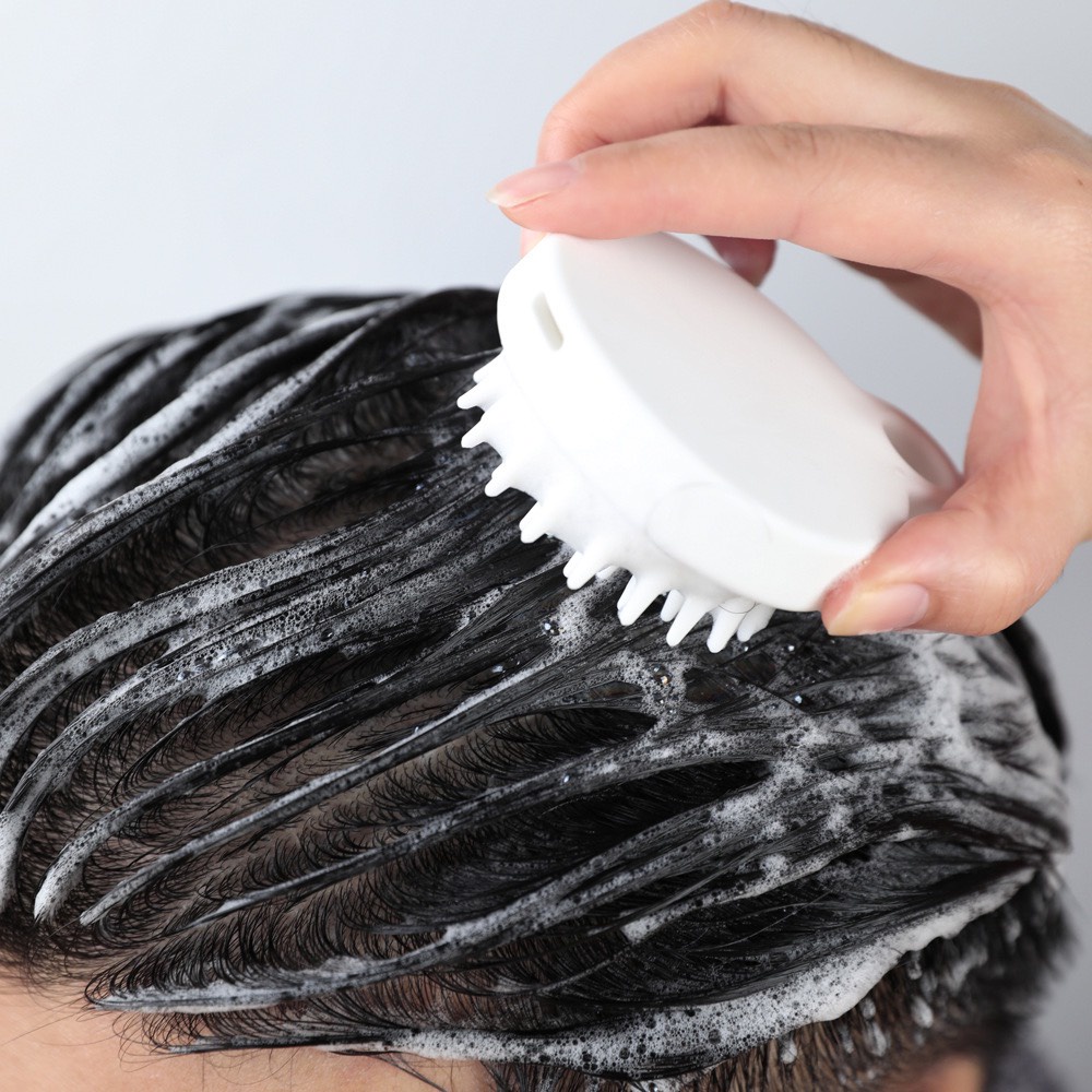 Bàn chải gội đầu silicon mềm bảo vệ tóc và giúp thư giãn da đầu, lược gội đầu mát xa giảm rụng và kích thích mọc tóc