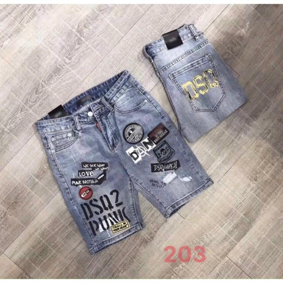 Quần Short Jean Nam Đẹp Chất Bò Co Giãn Cao Cấp, Quần Ngố rách Mẫu Mới Phong Cách Hàn Quốc Q203A ! ⚡