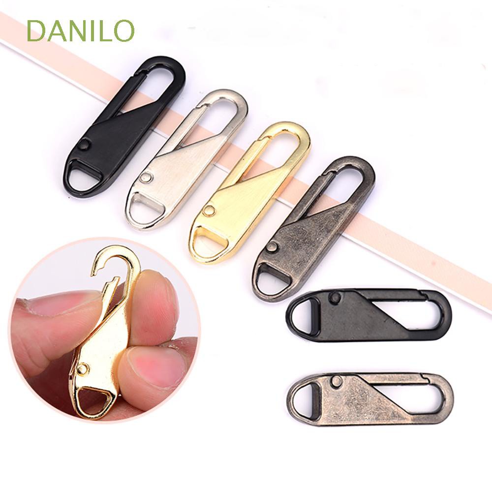 Đầu trượt dây khóa kéo bằng kim loại nhiều màu thay thế sửa chữa cho túi xách/ba lô/quần áo có thể tháo rời DIY