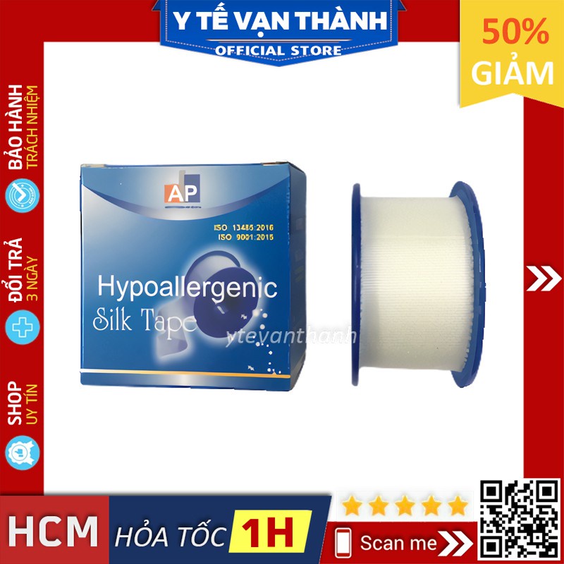 ✅ Băng Keo Lụa Dùng Trong Y Tế: Silk Tape -VT0386 | Y Tế Vạn Thành