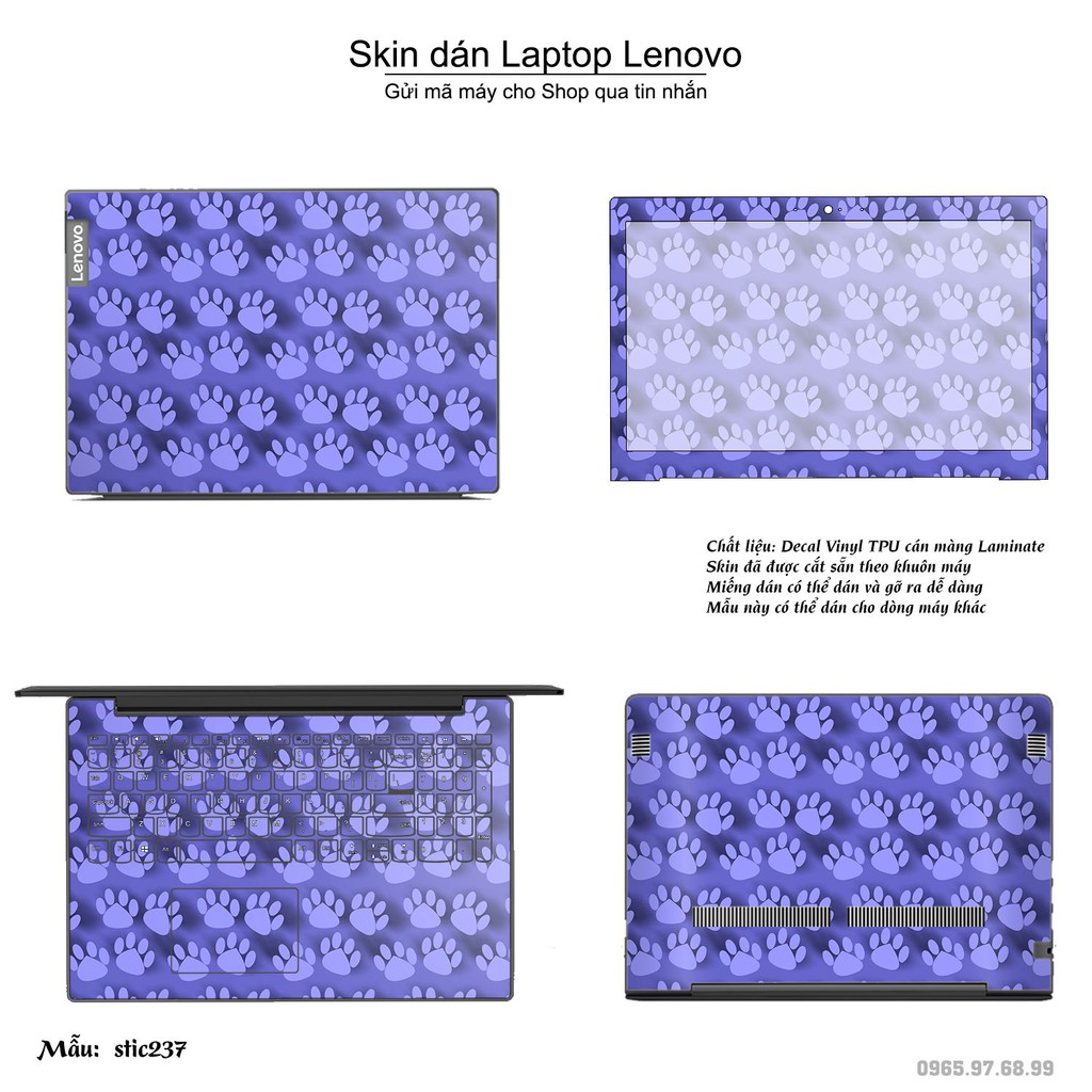 Skin dán Laptop Lenovo in hình Hoa văn sticker nhiều mẫu 38 (inbox mã máy cho Shop)
