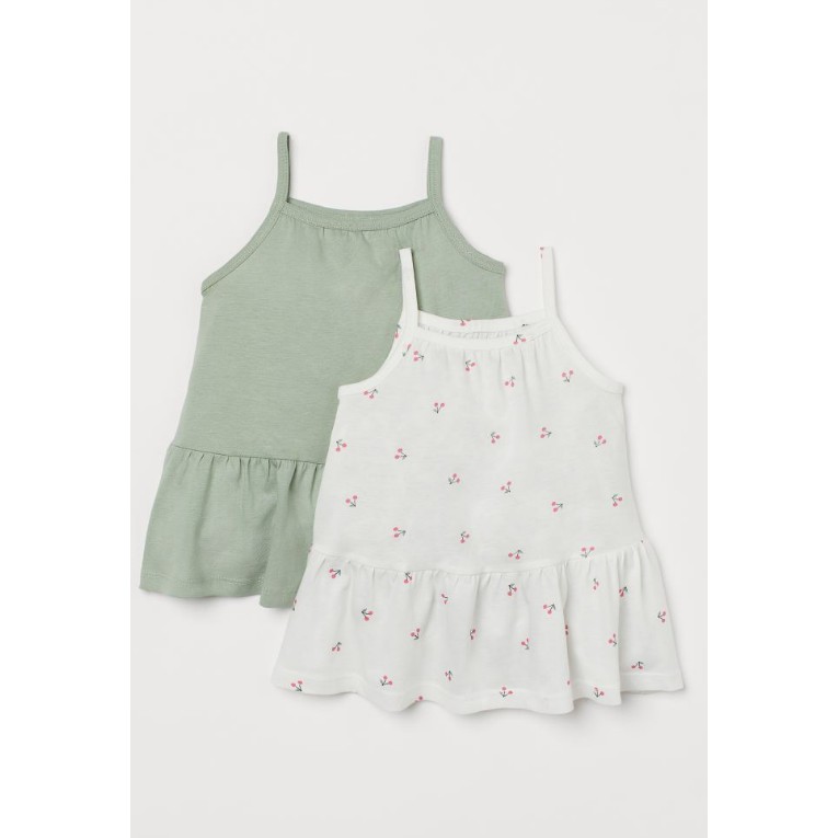 Set váy 2 dây cho bé gái HM Auth ( 2-pack cotton dresses)