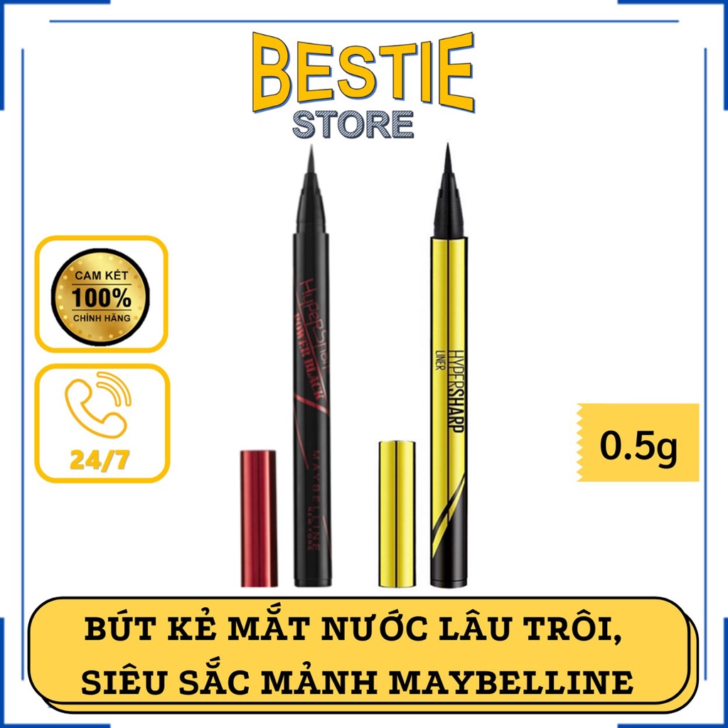 Bút Kẻ Mắt Nước Siêu Mảnh, Sắc Nét, Không Trôi Maybelline Hyper Sharp Eyeliner 0.5g ( màu đen )