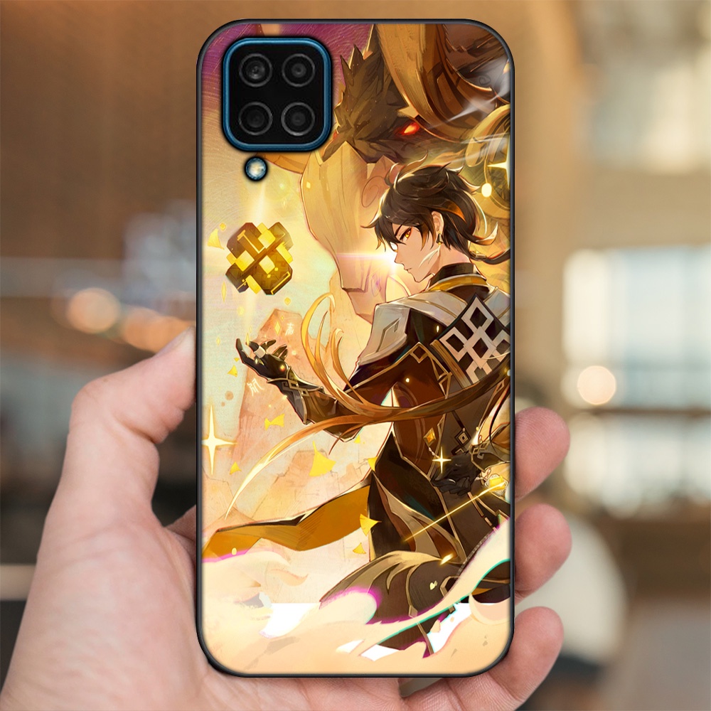 Ốp lưng Samsung M32, M33, M53, M62 viền đen in hình Zhongli Genshin Impact