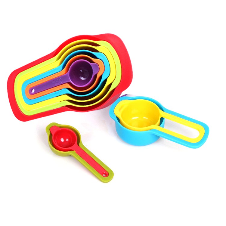 Bộ cup đong nhựa màu sắc set 6 chiếc
