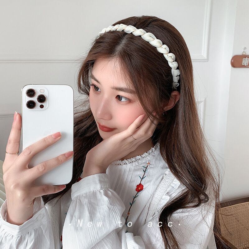 Băng Đô Cài Tóc Vải Lưới Mỏng Màu Sắc Ngọt Ngào Phong Cách Hàn Quốc