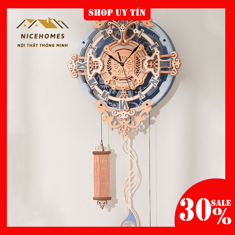 Đồng hồ treo tường lắp ghép sáng tạo mới,đồng hồ tự lắp ghép, đồng hồ cổ điển, đồng hồ la mã NPR36