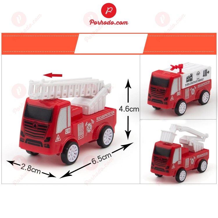 Mô hình ô tô đồ chơi xe cứu hỏa cho bé chất liệu nhựa an toàn, đẹp, sắc sảo KB216107
