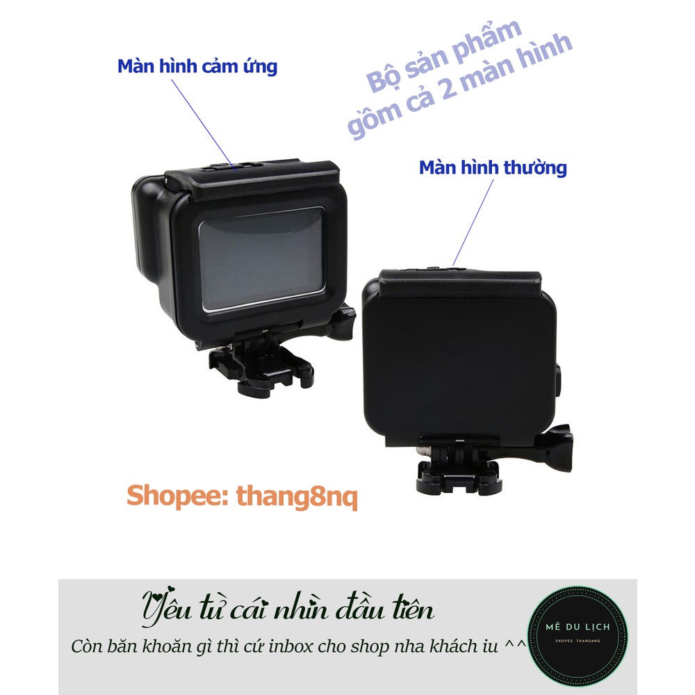 Hộp case chống nước 45m cho gopro 7/6/5/New Hero 2018 | MÀN HÌNH CẢM ỨNG | BigBuy360 - bigbuy360.vn