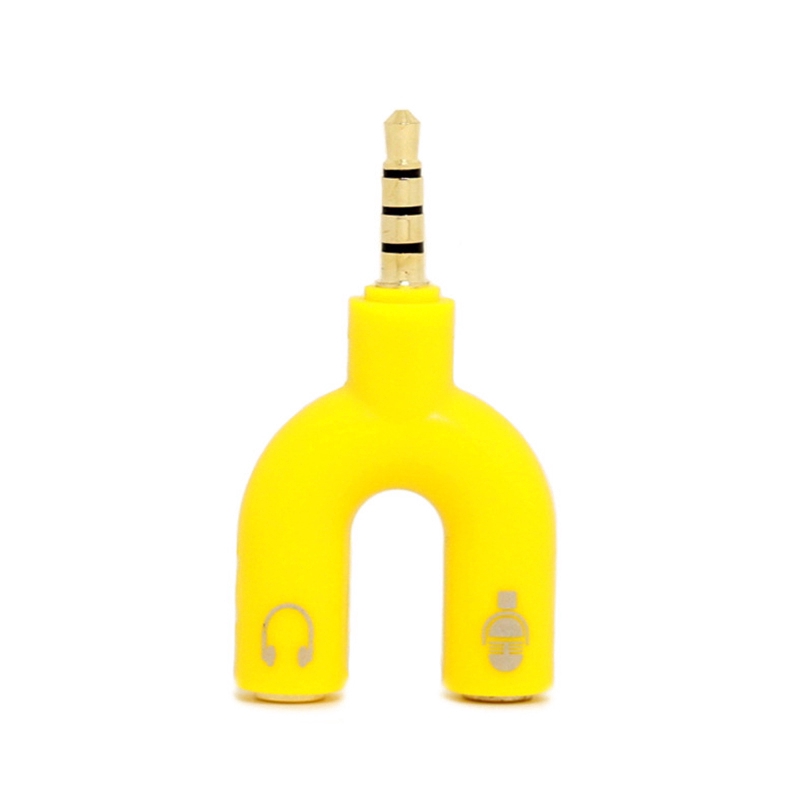 Đầu chuyển đổi jack cắm tai nghe hình chữ U 3.5mm 6 màu sắc tùy chọn