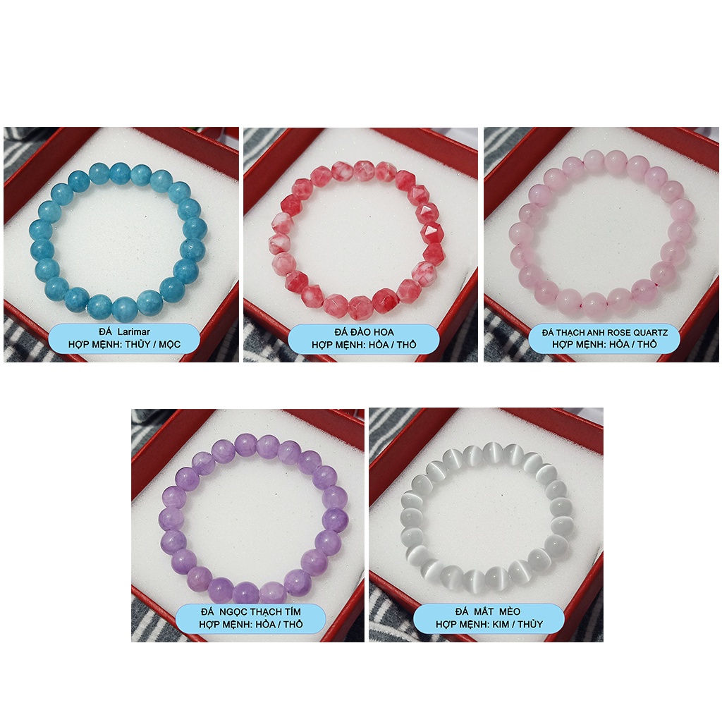 Vòng tay phong thủy may mắn cao cấp tự nhiên đẹp màu hồng hút tài lộc tình duyên hợp mệnh hỏa mệnh thổ SN018 | BigBuy360 - bigbuy360.vn