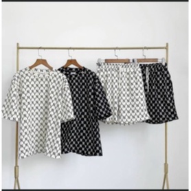 Đồ Bộ Thể Thao -Set Bộ Đồ Nam In Chữ Logo NY Thun Lạnh Cotton Tay Ngắn + Quần Short Hot Trend