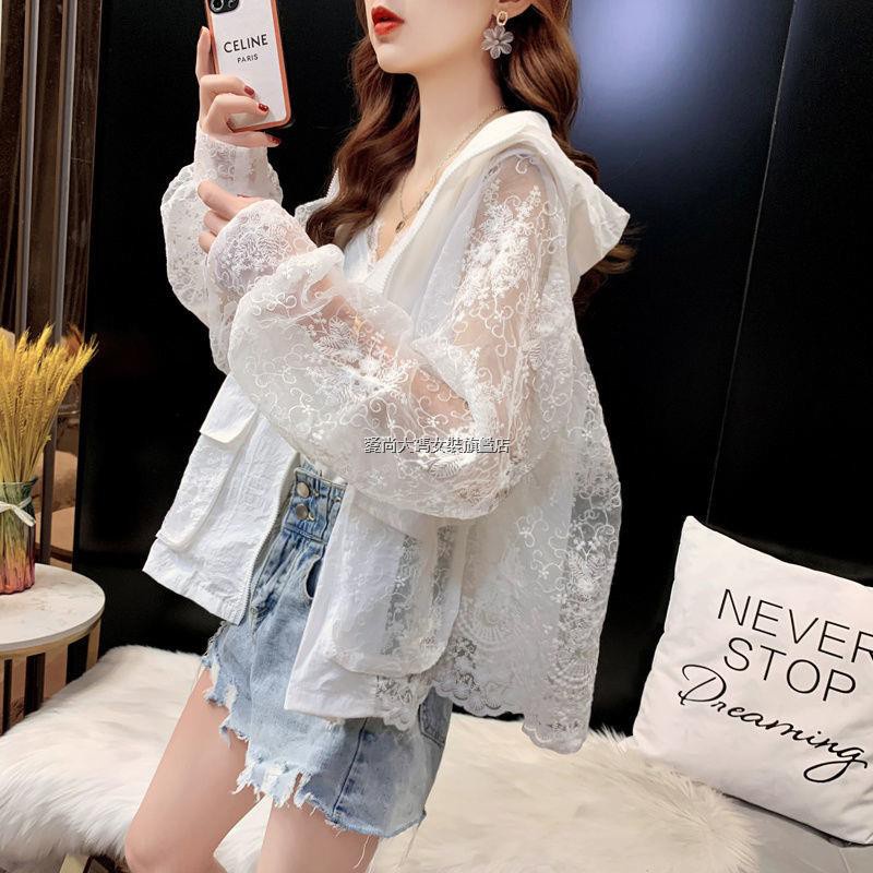 Áo Khoác Cardigan Mỏng Chống Nắng Phối Ren Lưới Thêu Họa Tiết Phong Cách Phương Tây Cho Nữ