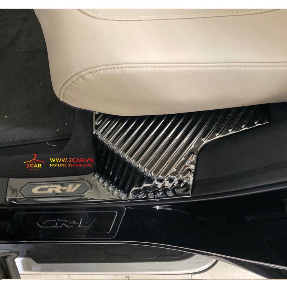 Ốp Bậc Cửa, Nẹp Bước Chân Trong Ngoài Xe Honda CRV 2018- 2021, 2022, 2023 chất liệu Titan cao cấp