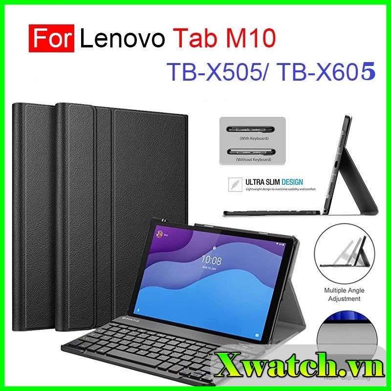 Bao da kiêm bàn phím không dây Lenovo Tab M10 X605 X506