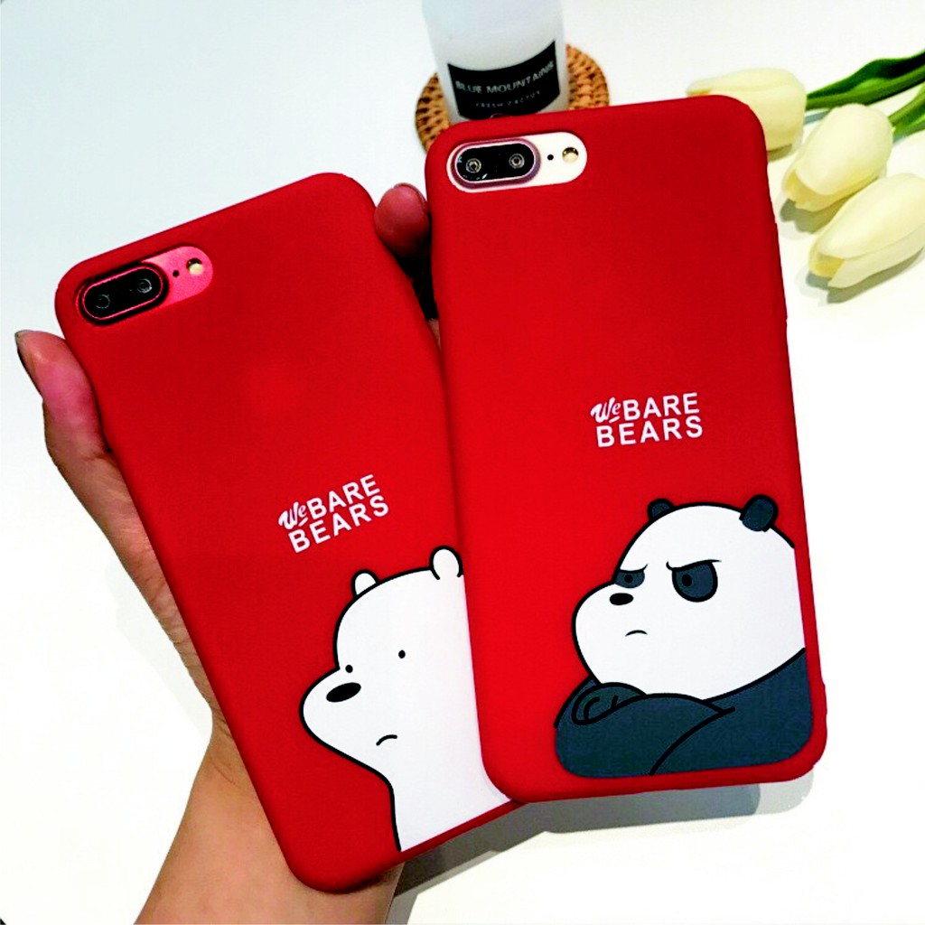 [ IPHONE ] Ốp Lưng Silicon We Baby Bears - B066