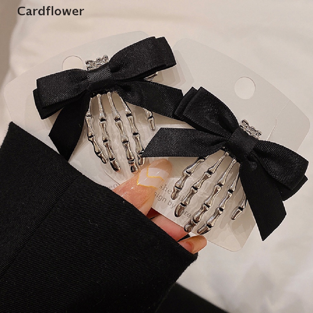 &lt; Cardflower &gt; Kẹp Tóc Hình Xương Bàn Tay Ma Phong Cách Punk Gothic Cá Tính Dành Cho Nữ