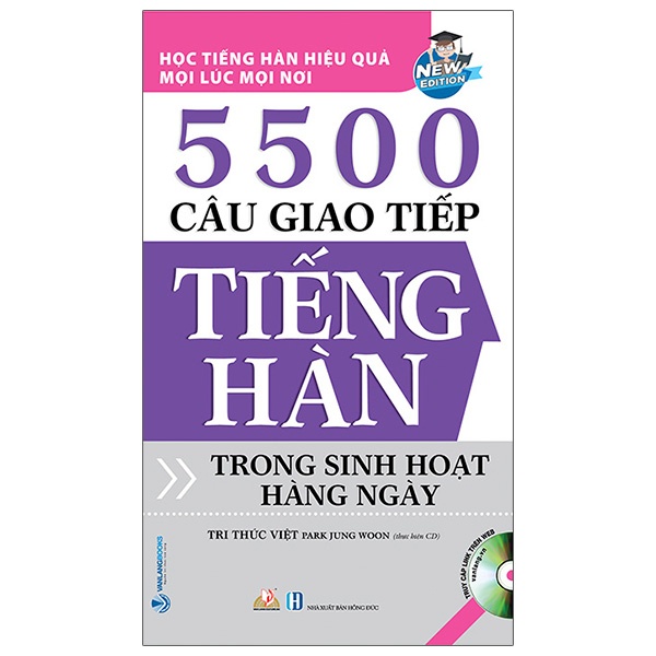 Sách - 5500 Câu Giao Tiếp Tiếng Hàn Trong Sinh Hoạt Hằng Ngày (Tái Bản) (Tri Thức Việt- Văn Lang)