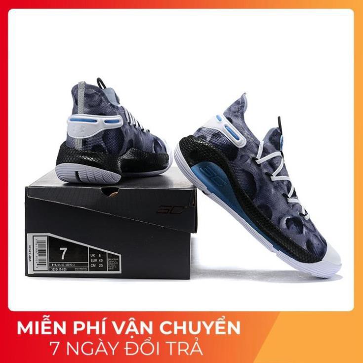 [Với hộp] nguyên bản Under Armor Curry 6 giày bóng rổ nam 6s Chiến binh cắt da báo thấp Giày thể thao EU40-46 XỊN 2020