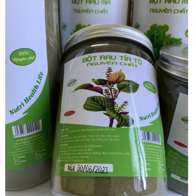 Bột tía tô nguyên chất hộp 250g giải cảm giảm đau do Gout