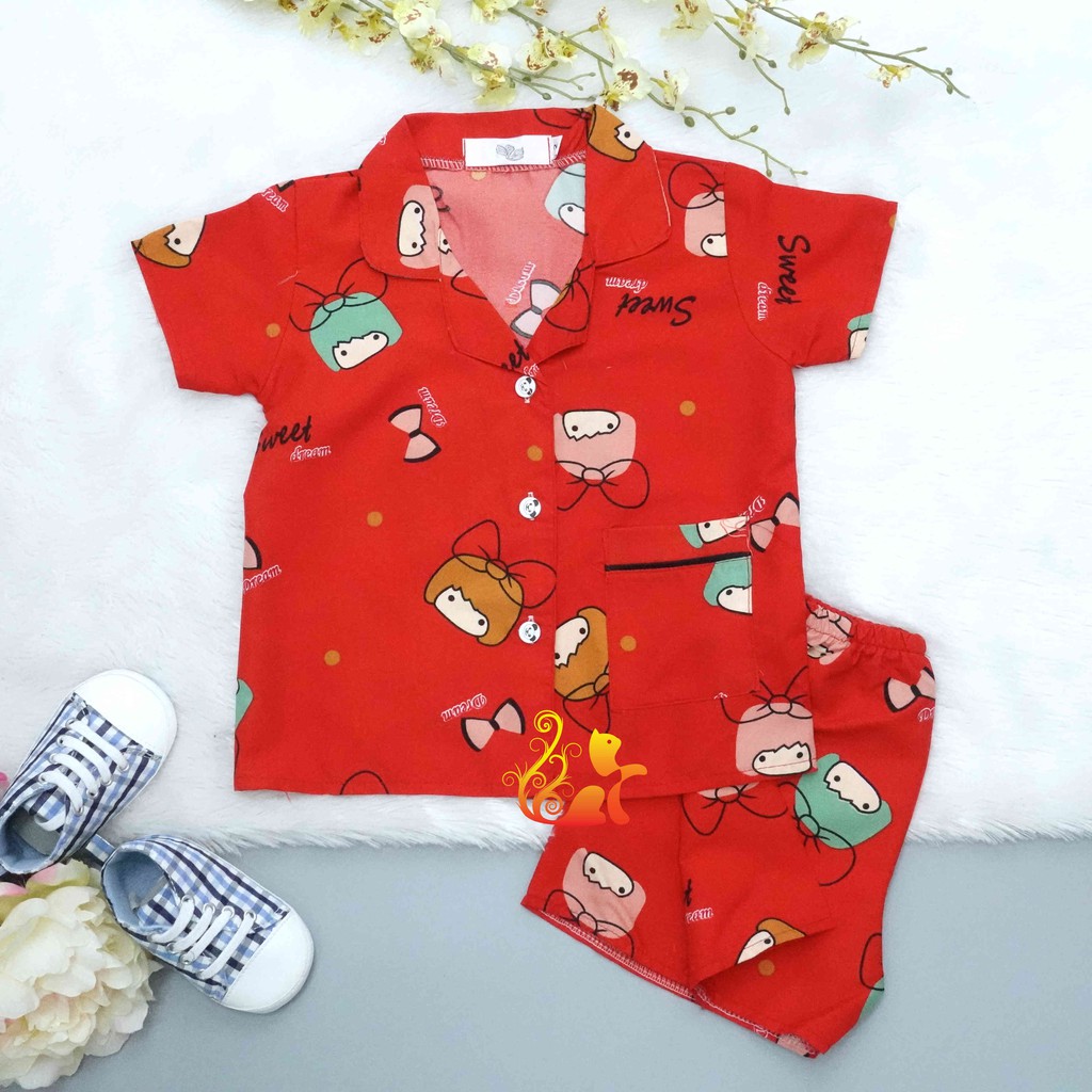 Bộ Đồ  Mặc Nhà &quot;Cô gái - Sweet Dream&quot; Pijama Kate Thái - Cho Bé 8 - 38kg.