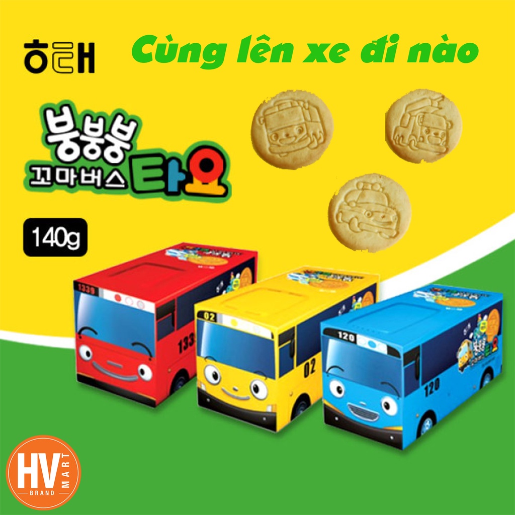 [Hàng Hot] Bánh Quy Hình Xe Bus Haitai Hàn Quốc Hộp 140gr