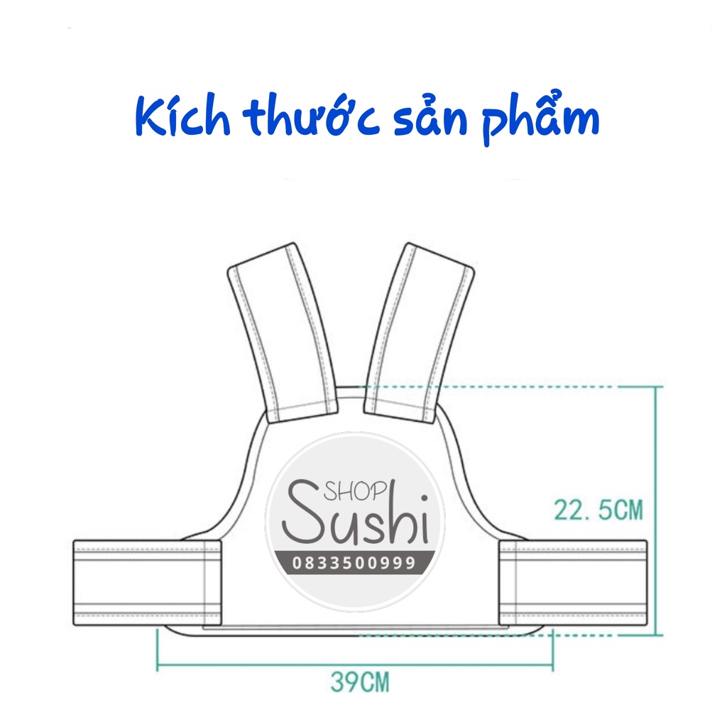 (FreeShip) Đai xe máy trẻ em dạng lưới phản quang thoáng mát