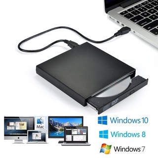 DJT- Ổ đĩa quang usb 2.0 mỏng gắn ngoài, combo dvd, rom dvd, đầu đọc và ghi dvd, cắm là chạy cho macbook, laptop, desktop, pc