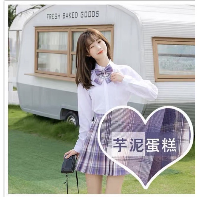 Jk chân váy Hàn quốc + nơ thắt | BigBuy360 - bigbuy360.vn