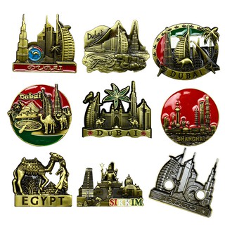 ❥ ❈ Nam châm tủ lạnh kim loại Ai Cập Công trình kiến trúc Sikkim Nhãn dán tủ lạnh từ tính Lưu niệm du lịch Trang trí thủ công