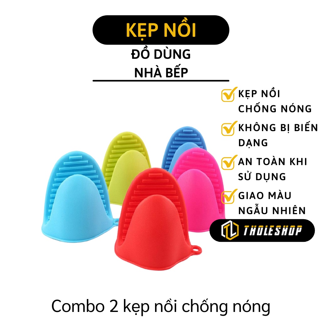 Găng Tay Mỏ Vịt - Cặp Găng Tay Bắc Nồi Silicone Mềm Cách Nhiệt, Chống Nóng 8217