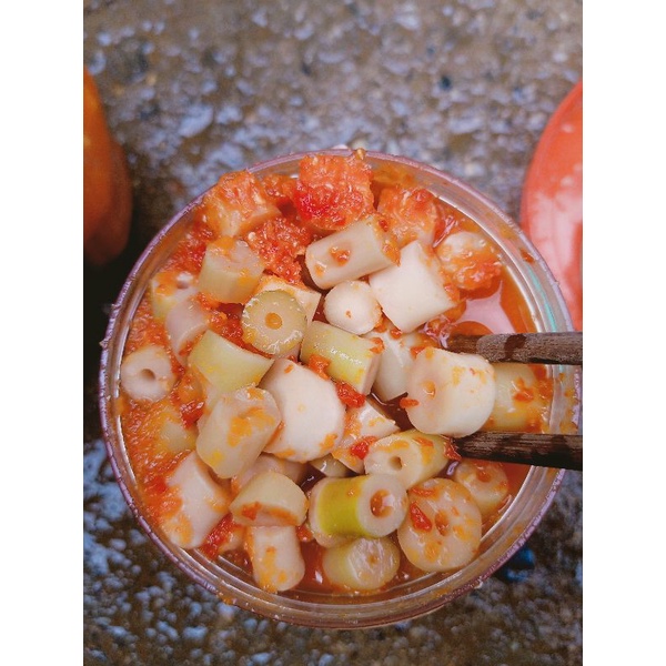 Măng trúc Yên Bái ngâm muối ớt hộp 1kg