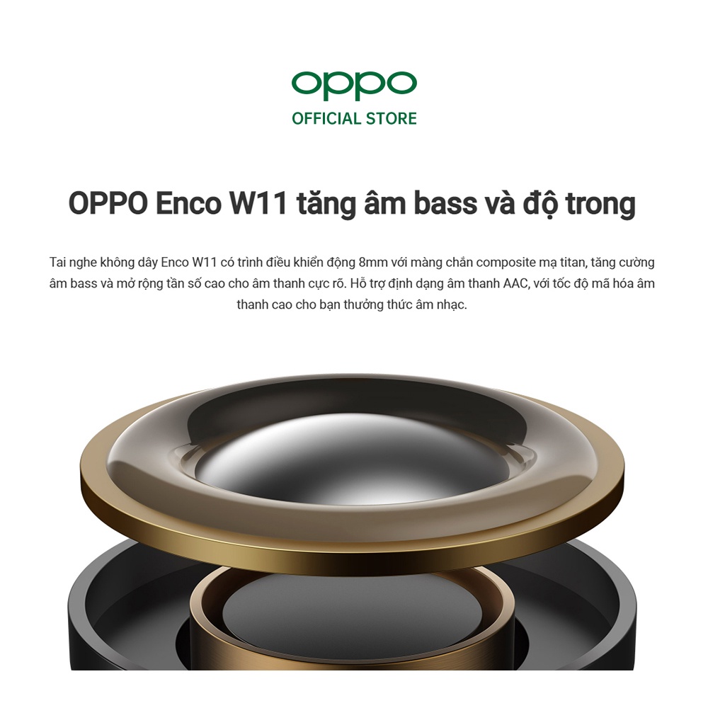 Tai nghe True Wireless Oppo Enco W11 - Hàng Chính Hãng