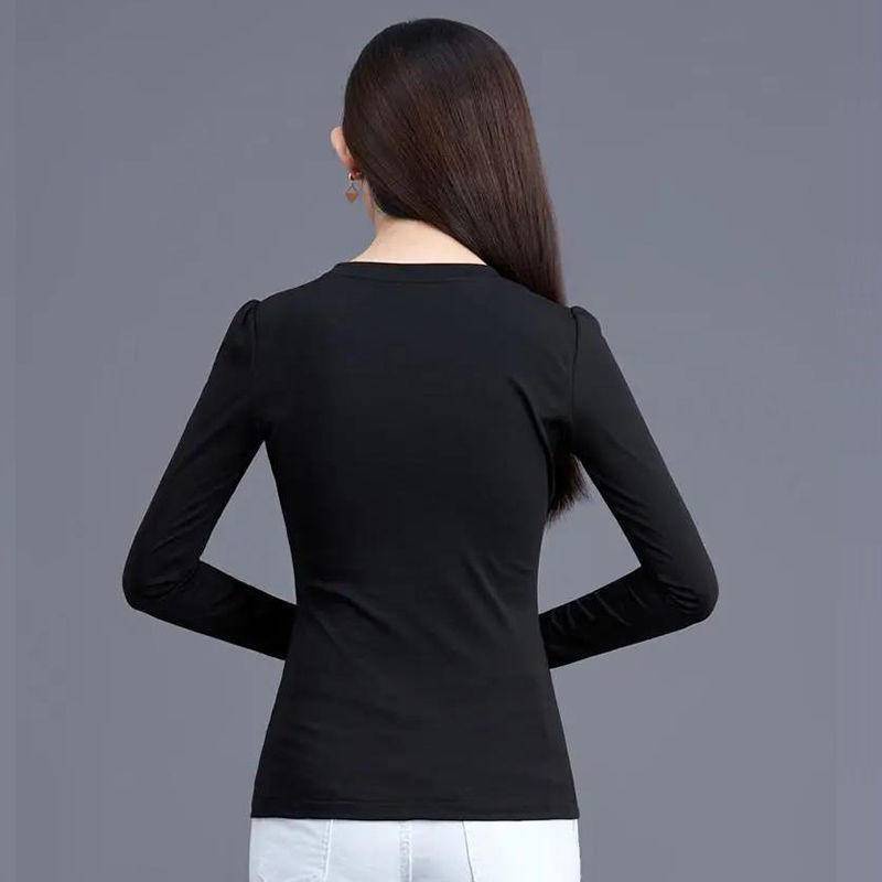 Áo thun tay dài plus size cho phụ nữ trung niên