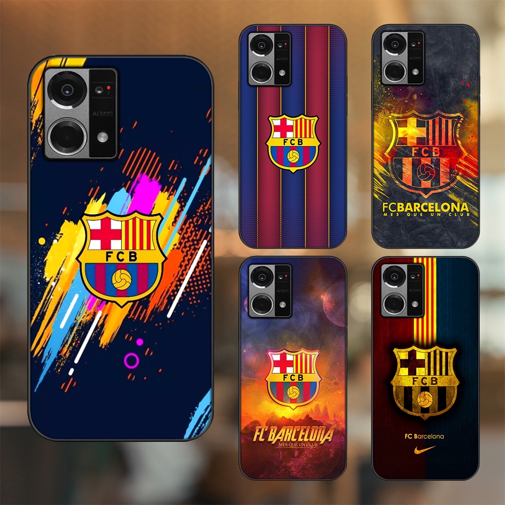 Ốp lưng Oppo Reno 7 4G viền đen in hình Barcelona Barca