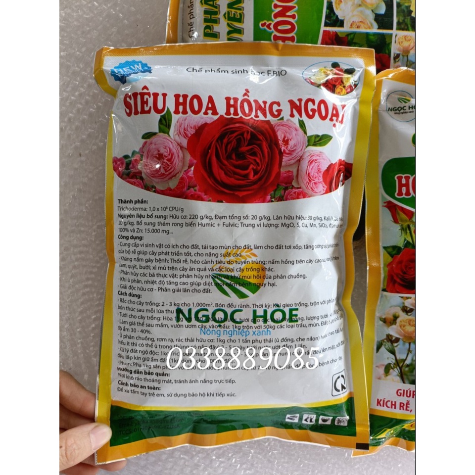 1kg phân bón chuyên dụng cho hoa hồng - cây cảnh - loại đặc biệt
