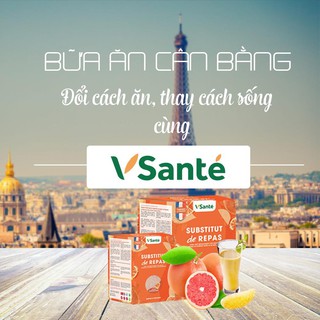 Combo 02 Hộp Bữa ăn cân bằng Vsanté [ Vị Bưởi ] + Bình lắc pha chế- Hàng nhập khẩu từ Pháp
