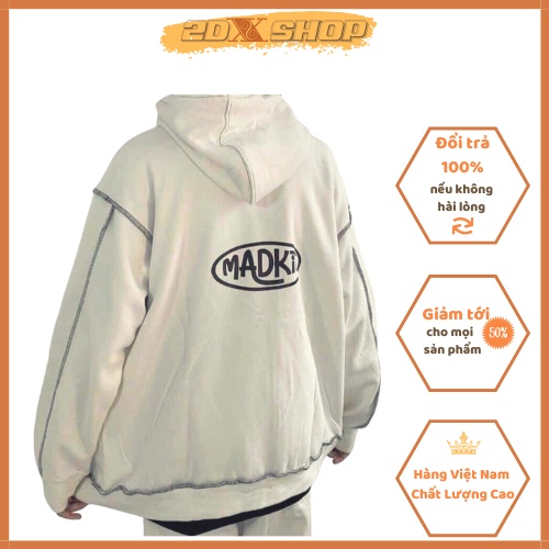 Áo Khoác Hoodie-Hoodie Zip Viền Chỉ In Madkit Nỉ Siêu Ấm-2DX Shop